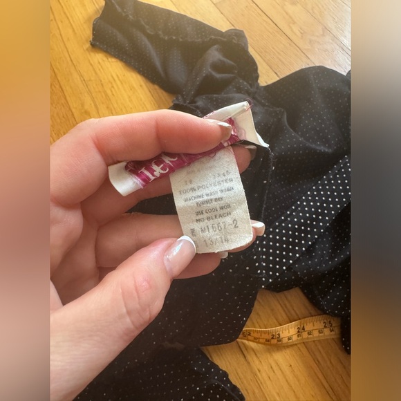 70s Vintage Fredrick’s of Hollywood Polkadot Dress with Puff Shoulders - Picture 4 of 7